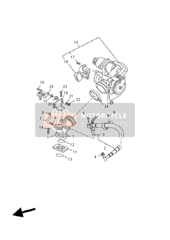 39D139300100, Pipe Inlet Assembly, Yamaha, 2